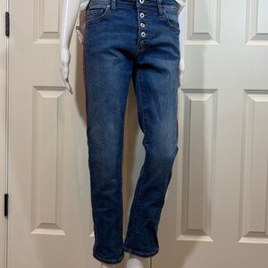 Pilcro and the Letterpress straight Jeans with orange/red piping Accent